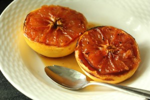 broiled grapefruit halves (without butter)