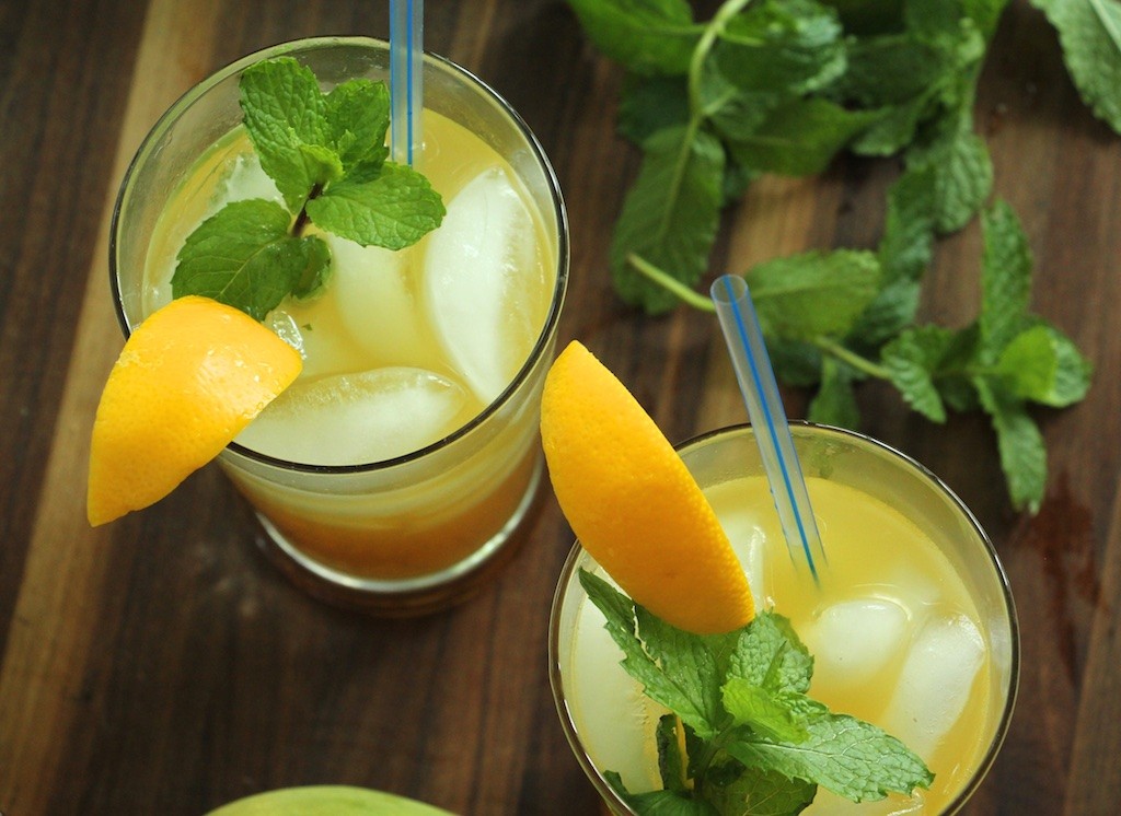 Fresh Mint And Mango Iced Tea Suwannee Rose