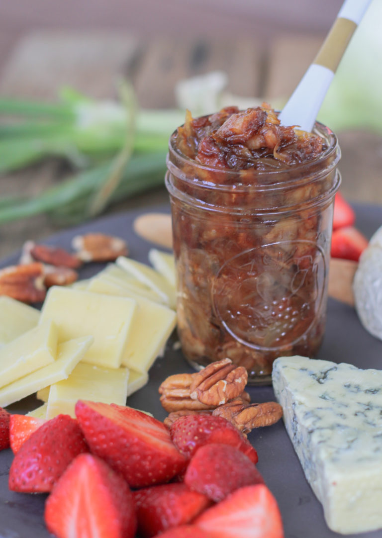 Caramelized Strawberry Onions with Bacon & Bourbon - Suwannee Rose