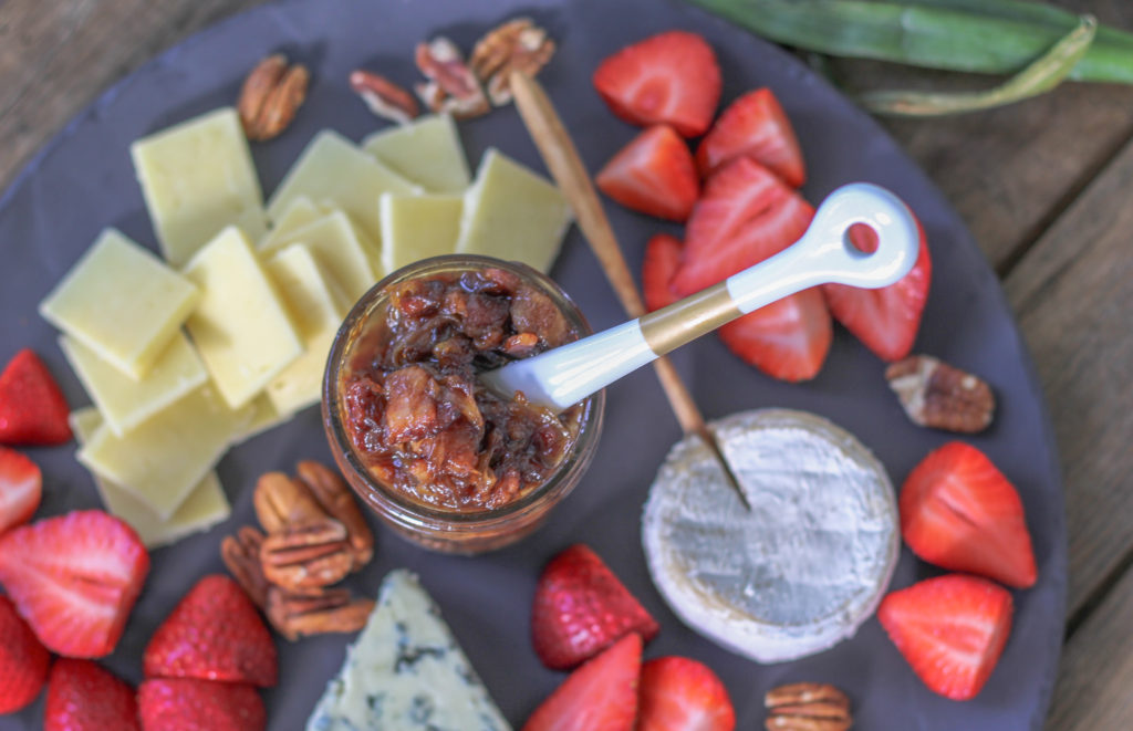 Caramelized Strawberry Onions with Bacon & Bourbon - Suwannee Rose